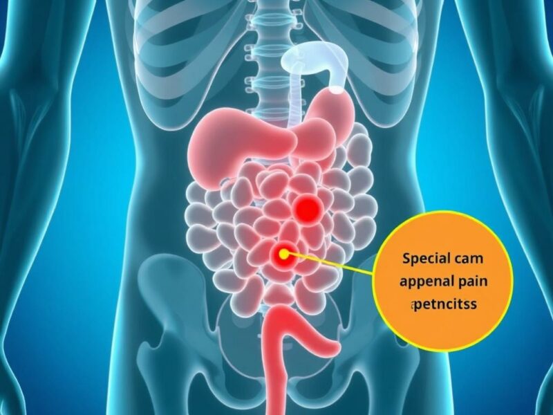  Typische Schmerzlokalisation bei Appendizitis. Sonderformen der Appendizitis: Schmerzlokalisation kann abweichen