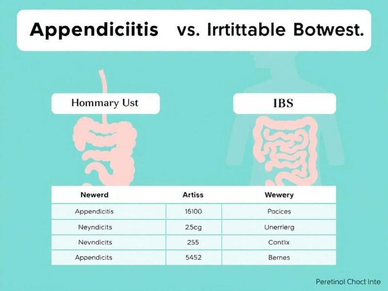  Appendicitis vs. Irritable Bowel Syndrome (IBS). Summary Table: Appendicitis vs. IBS Keywords Used