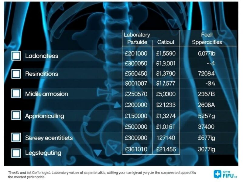  Laborwerte bei Verdacht auf Blinddarmentzündung. Checkliste: Laborwerte bei Verdacht auf Blinddarmentzündung