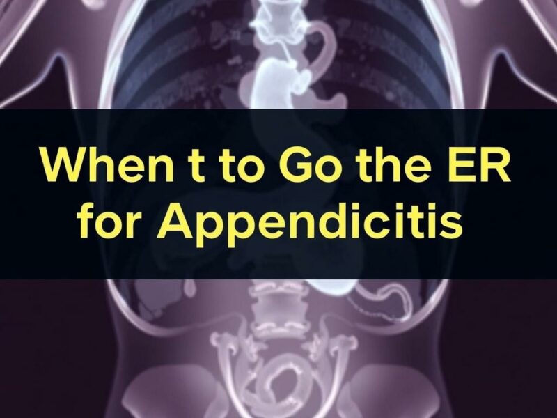  When to Go to the ER for Appendicitis. Wrap-Up: Key Takeaways on When to Go to the ER for Appendicitis