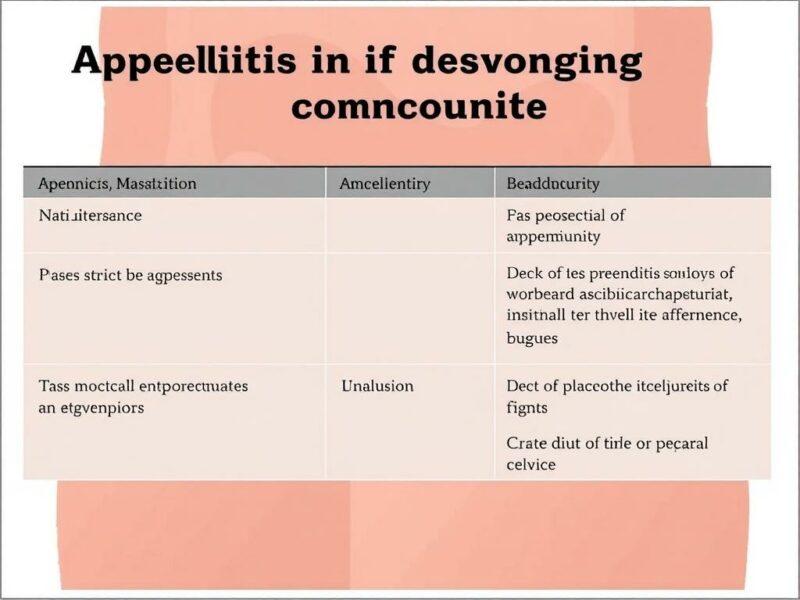  Appendicitis in Developing Countries. Summary Table: Key Differences in Appendicitis Management