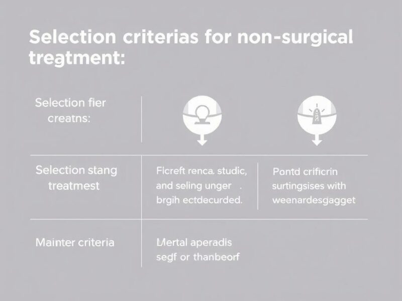 Les critères de sélection pour un traitement non chirurgical.. Monitoreo, criterios de éxito y cuándo revaluar