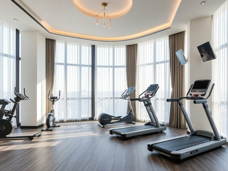 Luxury apartments in Moscow with a fitness areaфото