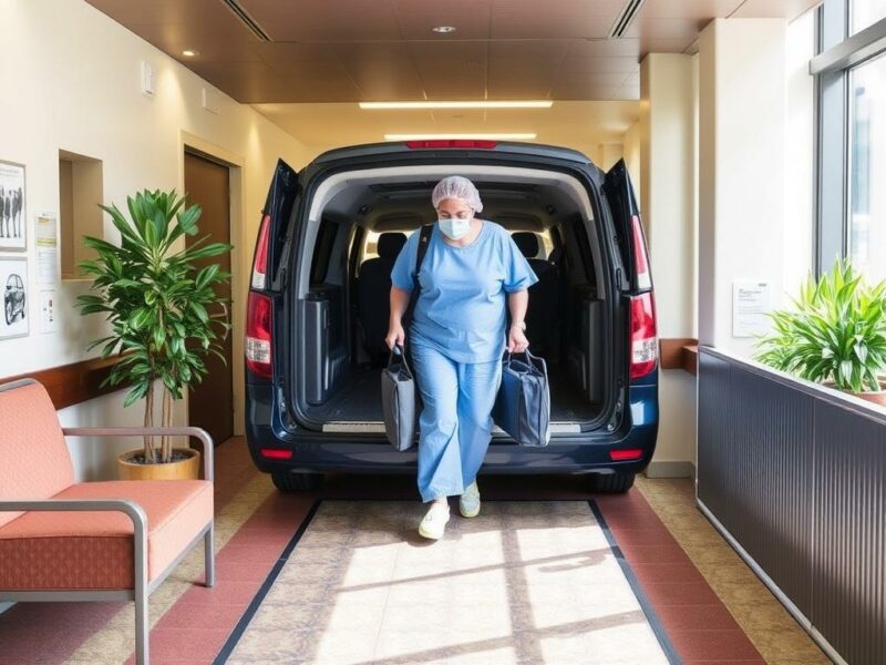 Le retour à domicile et les consignes postopératoires.. Transporte desde el hospital y primeros pasos en casa