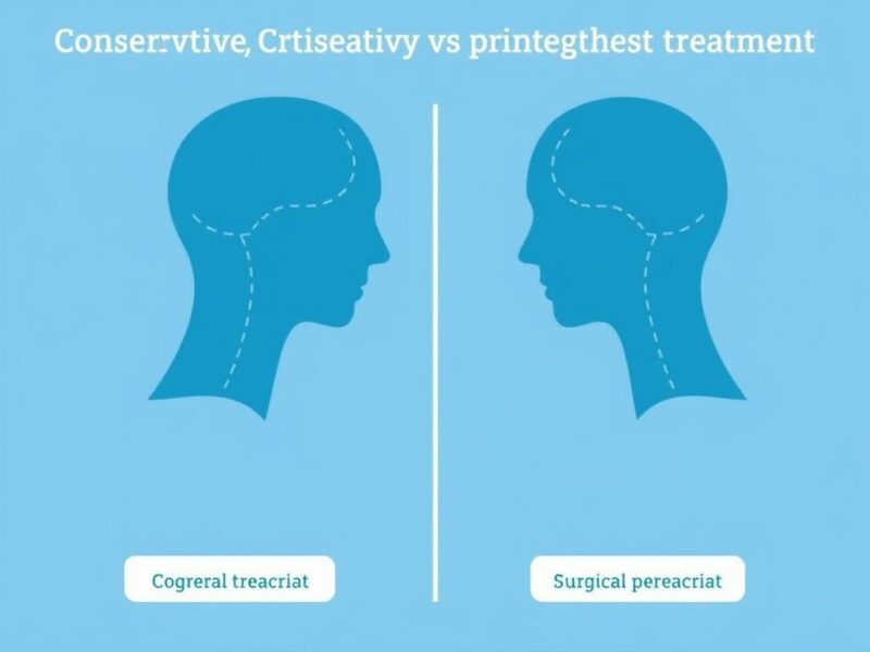 Les essais cliniques sur le traitement conservateur vs chirurgical.. Elementos clave en un ensayo que contrasta conservador vs quirúrgico