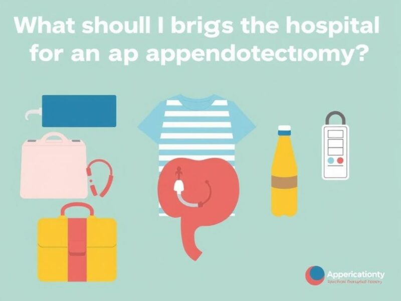 ¿Qué llevar al hospital para una operación de apéndice?. Si la cirugía es para un niño o adolescente