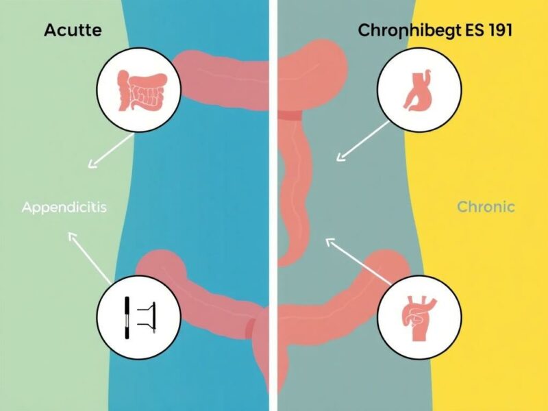 Apendicitis aguda vs. apendicitis crónica.. Apendicitis aguda vs crónica: comparación práctica