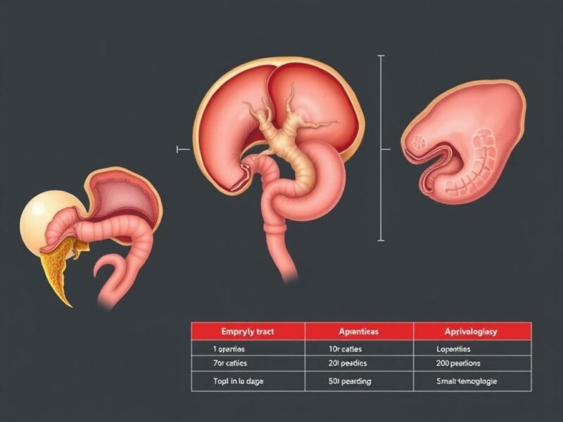Die Embryologie des Darmtraktes und die Entstehung des Appendix. Una tabla con los hitos embriológicos principales Die Embryologie des Darmtraktes und die Entstehung des Appendix. Una tabla con los hitos embriológicos principales