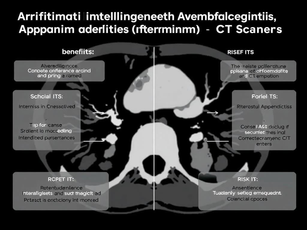 Artificial Intelligence in Diagnosing Appendicitis from CT Scans.. Resumen visual: ventaja vs. riesgo