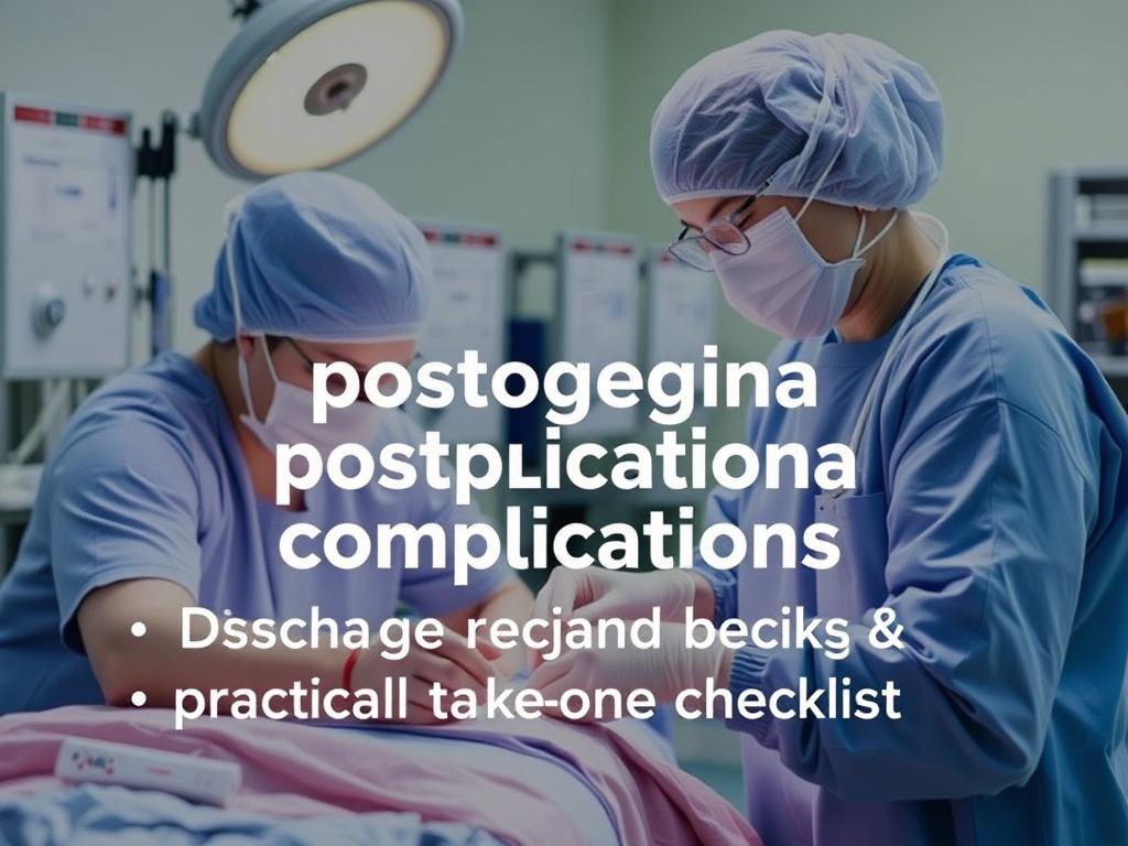 Postoperative Komplikationen erkennen und handeln. Preparación del alta: lista práctica para llevar a casa