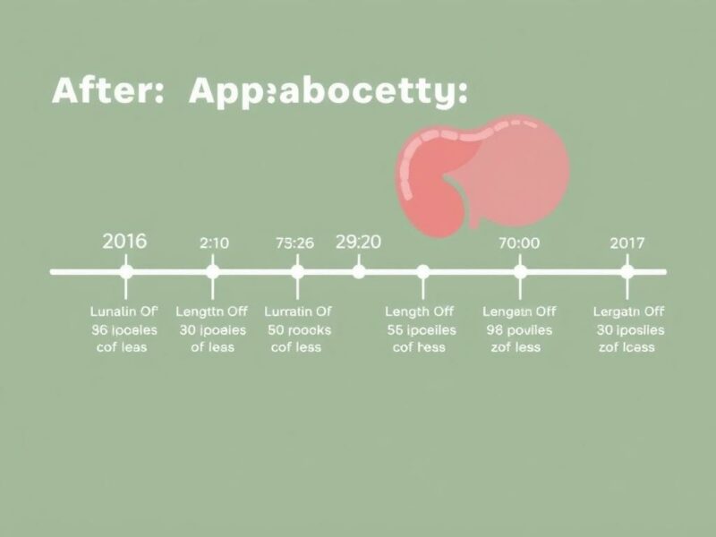 La durée de l'arrêt de travail après une appendicectomie.. Cronología típica de la recuperación: semana a semana
