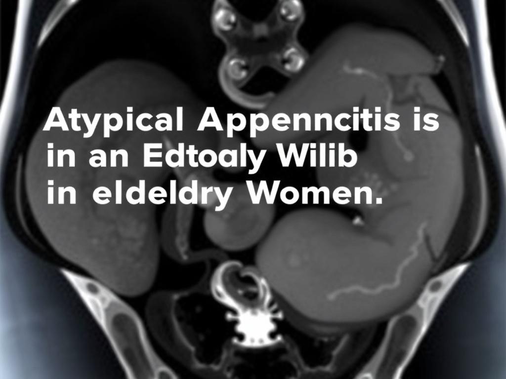 Case Study: Atypical Appendicitis in an Elderly Woman.. Conclusión Case Study: Atypical Appendicitis in an Elderly Woman.. Conclusión