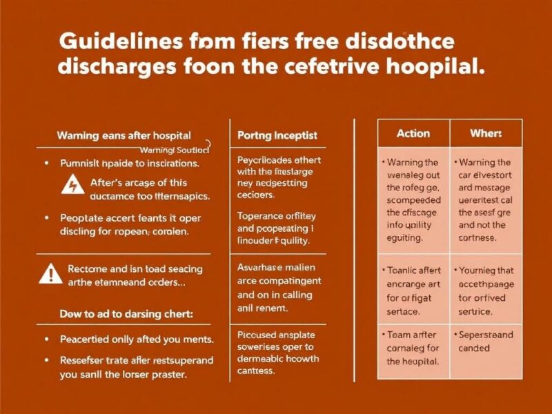 Verhaltensregeln nach der Entlassung aus dem Krankenhaus. Señales de alarma y tabla de actuación: qué hacer y cuándo