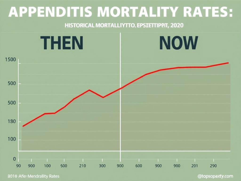 Appendicitis Mortality Rates: Then vs. Now.. Apendicitis en el pasado: tasas de mortalidad históricas Appendicitis Mortality Rates: Then vs. Now.. Apendicitis en el pasado: tasas de mortalidad históricas