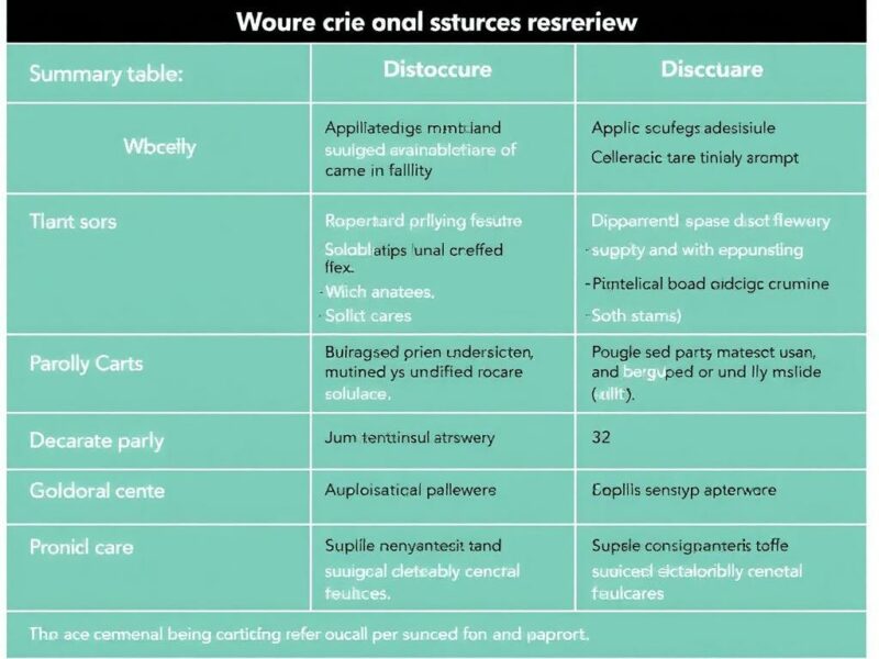 Pflege der Wunde und Nahtentfernung. Tabla resumen: cuidados diarios recomendados