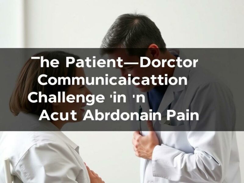 The Patient-Doctor Communication Challenge in Acute Abdominal Pain.. Conclusión The Patient-Doctor Communication Challenge in Acute Abdominal Pain.. Conclusión