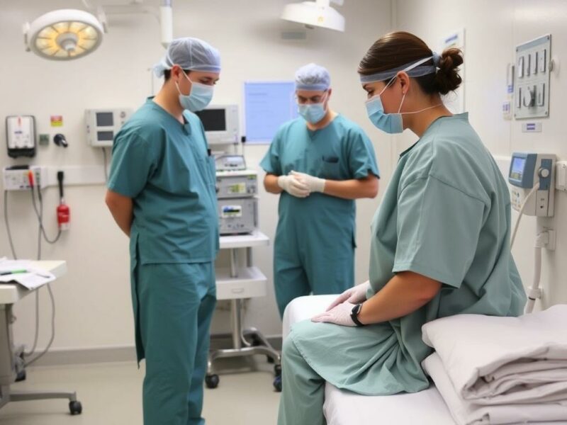 Postoperative Behandlung auf der Station. Prevención de trombosis venosa profunda (TVP) y embolia